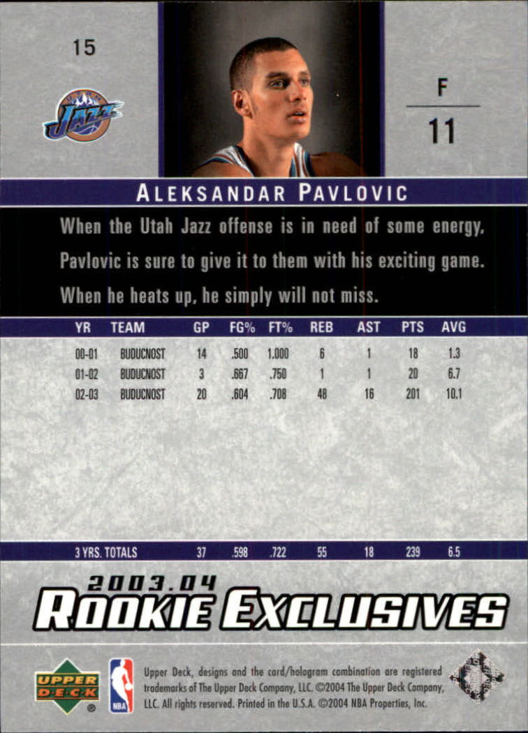 B2293- 2003-04 Upper Deck Rookie Exclusives Bk -You Pick- 15+ FREE US SHIP - Picture 23 of 103
