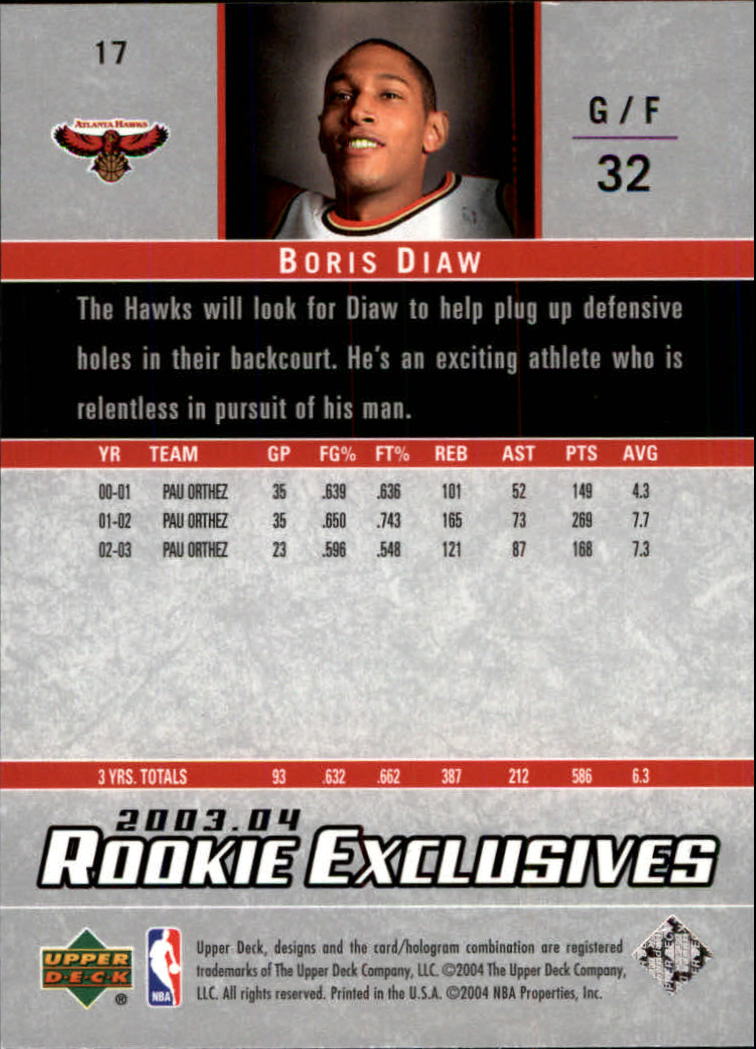 B2293- 2003-04 Upper Deck Rookie Exclusives Bk -You Pick- 15+ FREE US SHIP - Picture 27 of 103