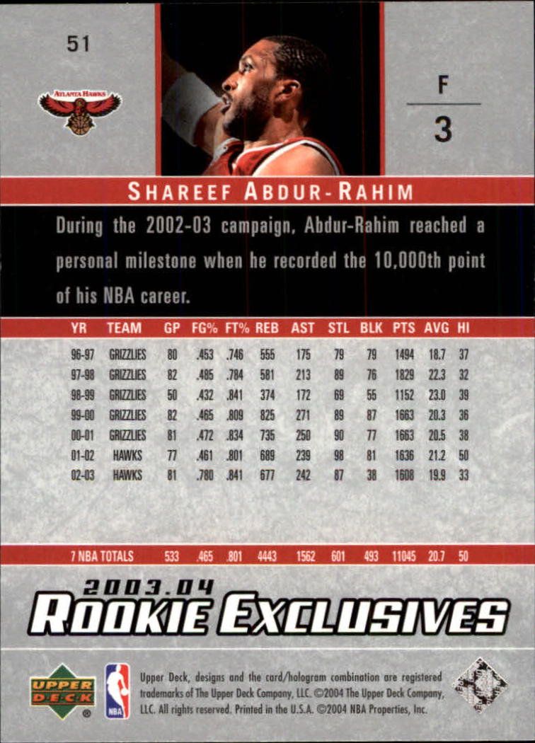 B2293- 2003-04 Upper Deck Rookie Exclusives Bk -You Pick- 15+ FREE US SHIP - Picture 89 of 103