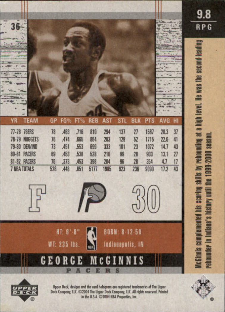 2003-04 Upper Deck Legends Throwback Basketball (Pick Card From List) C110 04-24 - Picture 47 of 127