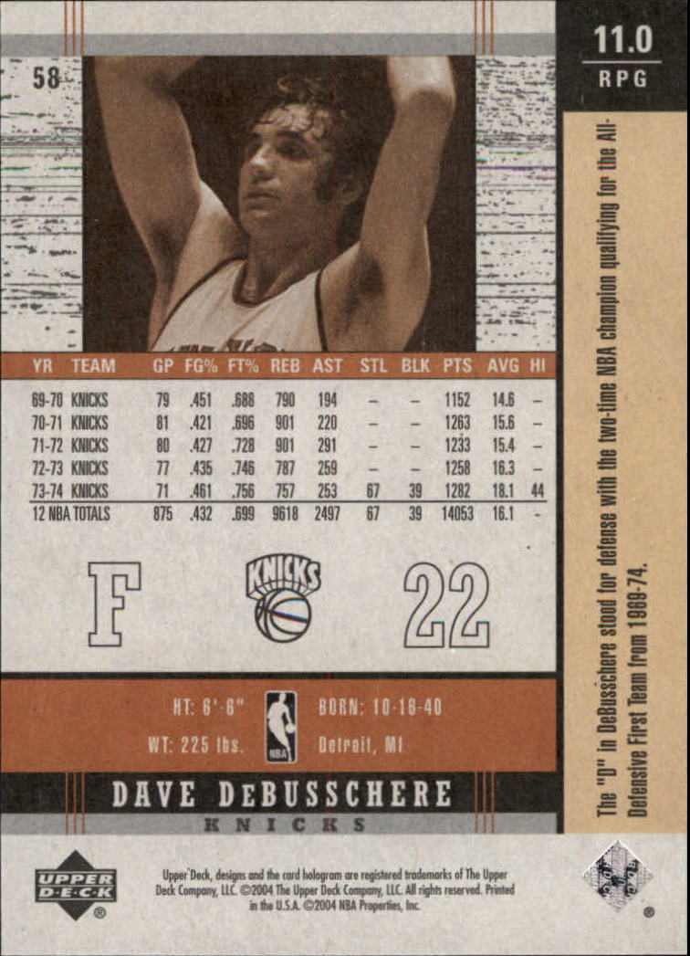 2003-04 Upper Deck Legends Throwback Basketball (Pick Card From List) C110 04-24 - Picture 77 of 127