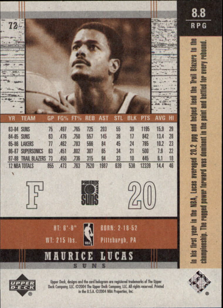 2003-04 Upper Deck Legends Throwback Basketball (Pick Card From List) C110 04-24 - Picture 101 of 127