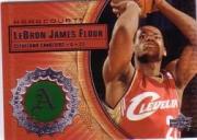 2003-04 Upper Deck Hardcourt LeBron James Floor #LB9 LeBron James/Red Cavs JSY Passing