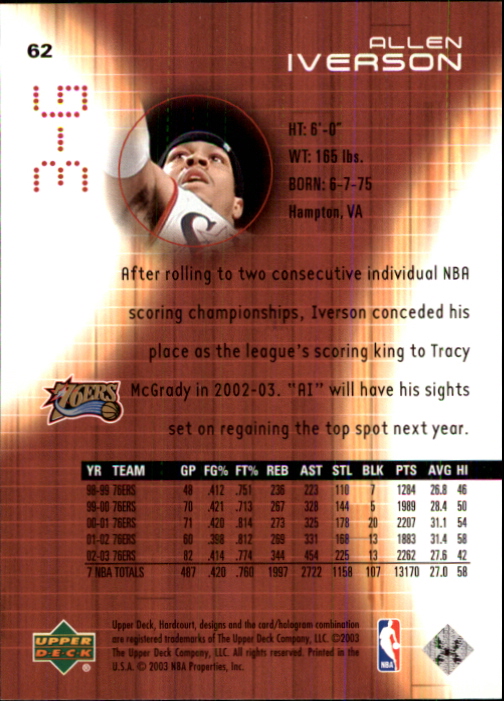 Allen Iverson cards (1997-2021) 76ers Nuggets - You Choose - Bild 125 von 228