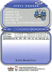 2003-04 Ultra Gold Medallion #147 Jeryl Sasser back image