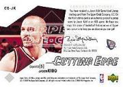 2003-04 UD Glass Cutting Edge Jerseys #CEJK Jason Kidd back image