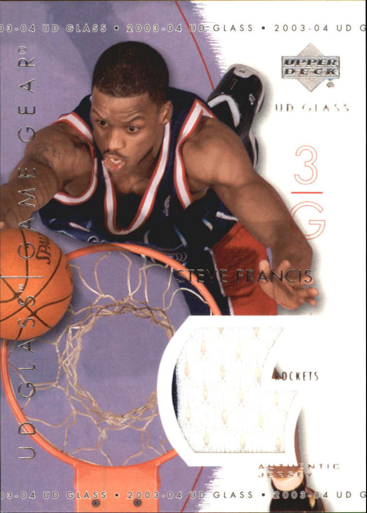2003-04 UD Glass Game Gear #GGSF Steve Francis