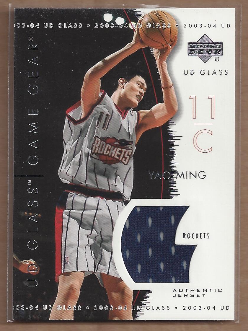 2003-04 UD Glass Game Gear #GGYM Yao Ming