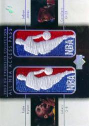 Kobe Bryant / LeBron James All-NBA Access Press Patches #BJ front scan.
