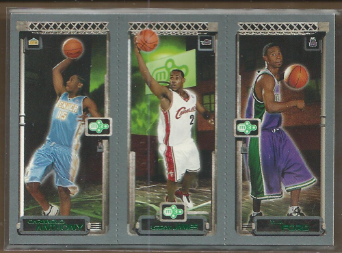 2003-04 Topps Rookie Matrix #AJF Carmelo Anthony 113 RC/LeBron James 111 RC/T.J. Ford 118 RC