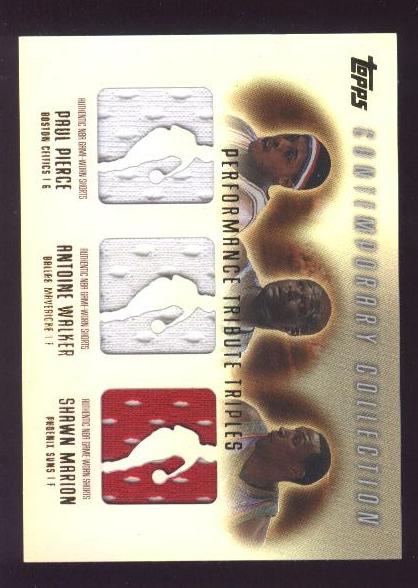 2003-04 Topps Contemporary Collection Performance Tribute Triples #PWM Paul Pierce/Antoine Walker/Shawn Marion