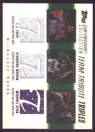 2003-04 Topps Contemporary Collection Team Tribute Triples #FMR T.J. Ford/Desmond Mason/Michael Redd