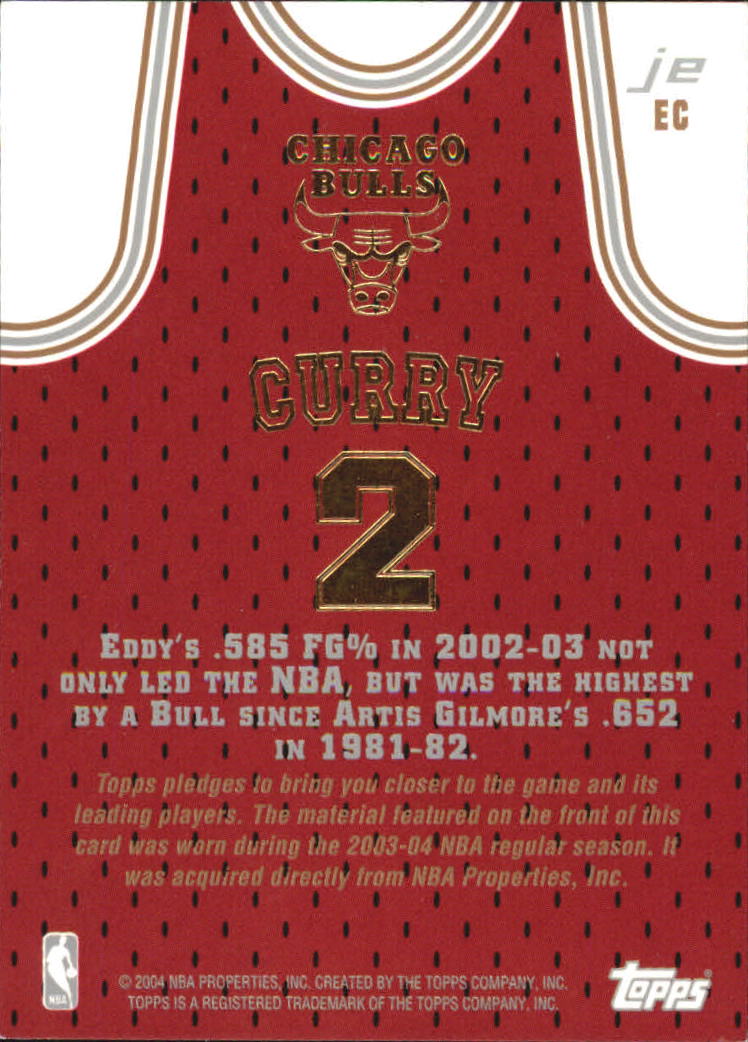 2003-04 Topps Jersey Edition #EC Eddy Curry back image