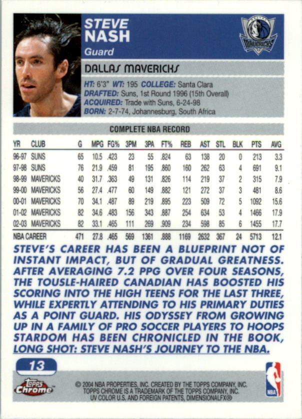 A2259- 2003-04 Topps Chrome Bk #s 1-165 +Inserts -You Pick- 15+ FREE US SHIP - Picture 23 of 284