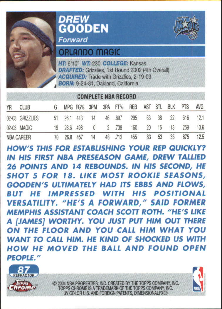 2003-04 Topps cromo refractor de baloncesto paralelo individuales - tú eliges - Imagen 9 de 9