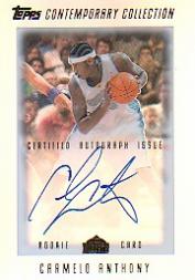 2003-04 Topps Contemporary Collection #22 Carmelo Anthony AU RC