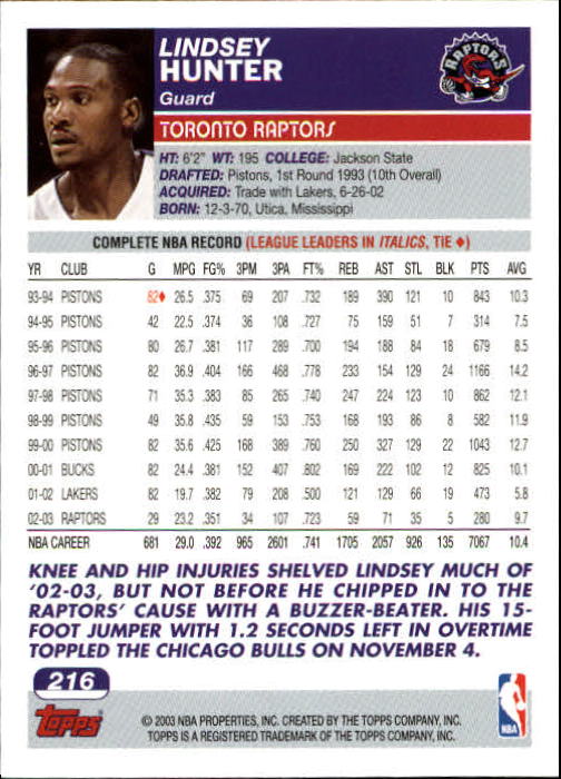 B1713- 2003-04 Topps Collection Bk Card #s 201-265 -You Pick- 15+ FREE US SHIP - Picture 31 of 92