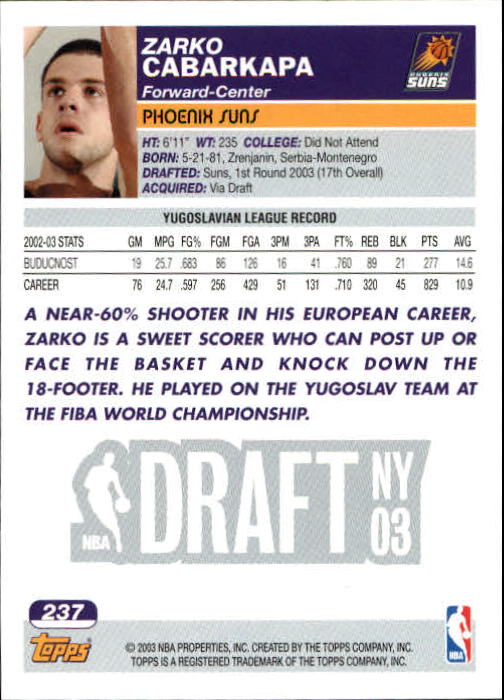 B1713- 2003-04 Topps Collection Bk Card #s 201-265 -You Pick- 15+ FREE US SHIP - Picture 64 of 92