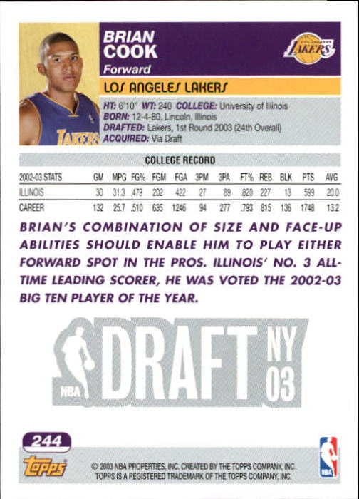 B1713- 2003-04 Topps Collection Bk Card #s 201-265 -You Pick- 15+ FREE US SHIP - Picture 76 of 92
