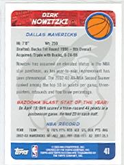Dirk Nowitzki cards (1999-2021) Mavericks - You Choose - Bild 100 von 266