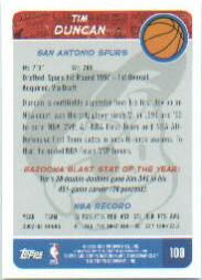 Tim Duncan cards (1998-2016) Spurs - You Choose - Bild 132 von 294