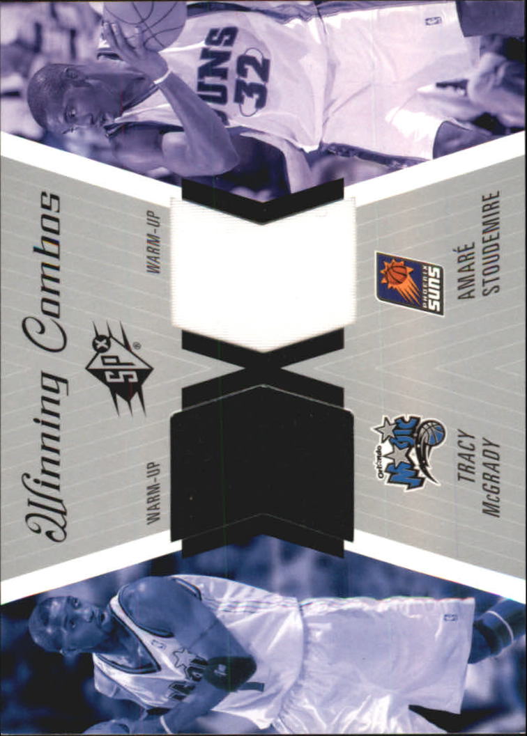 2003-04 SPx Winning Materials Combos #WC8 Tracy McGrady/Amare Stoudemire
