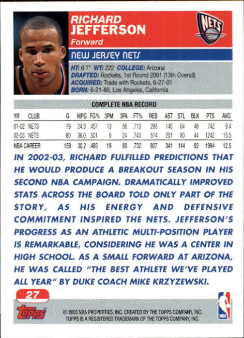 B1545- 2003-04 Topps Erste Ausgabe BK Karten 1-249 -du Pick- 15 + Gratis US Ship - Bild 23 von 315
