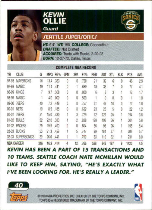 B1545- 2003-04 Topps Erste Ausgabe BK Karten 1-249 -du Pick- 15 + Gratis US Ship - Bild 31 von 315