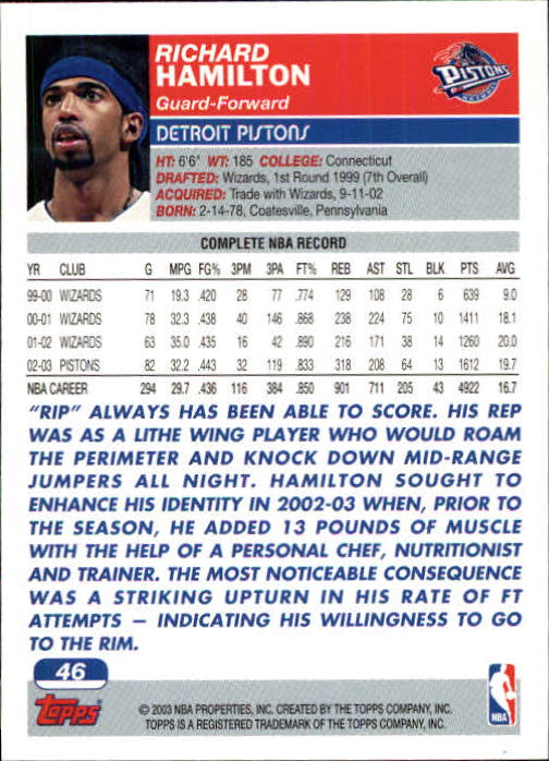 B1545- 2003-04 Topps Erste Ausgabe BK Karten 1-249 -du Pick- 15 + Gratis US Ship - Bild 39 von 315