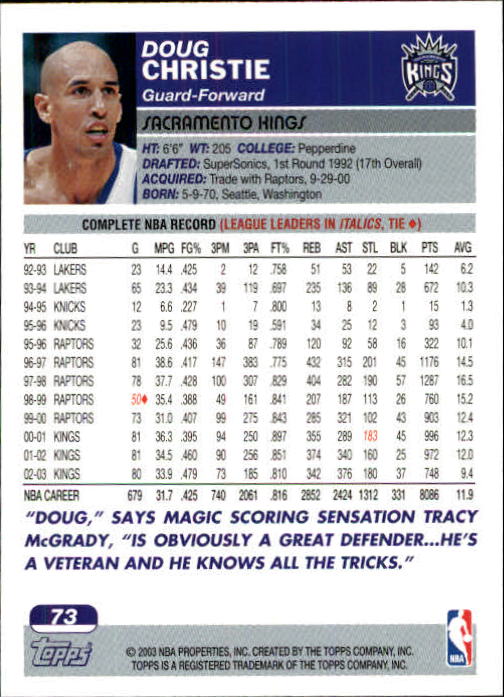 B1545- 2003-04 Topps Erste Ausgabe BK Karten 1-249 -du Pick- 15 + Gratis US Ship - Bild 79 von 315