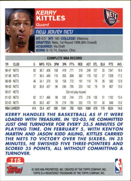 B1545- 2003-04 Topps Erste Ausgabe BK Karten 1-249 -du Pick- 15 + Gratis US Ship - Bild 135 von 315
