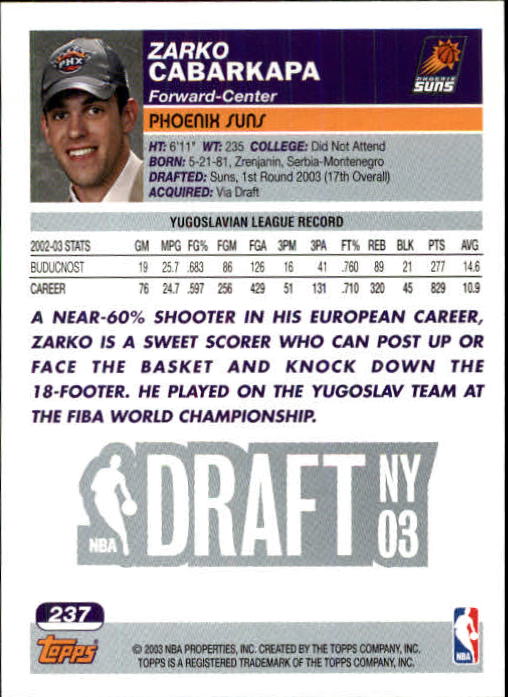 B1545- 2003-04 Topps Erste Ausgabe BK Karten 1-249 -du Pick- 15 + Gratis US Ship - Bild 309 von 315