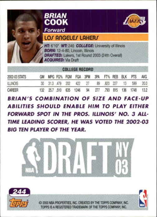 B1545- 2003-04 Topps Erste Ausgabe BK Karten 1-249 -du Pick- 15 + Gratis US Ship - Bild 315 von 315