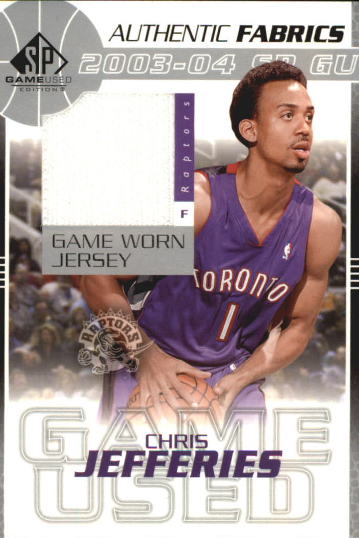 2003-04 SP Game Used Authentic Fabrics #CJD Chris Jefferies