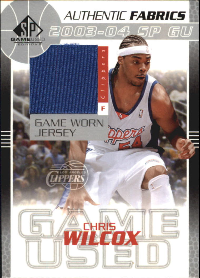 2003-04 SP Game Used Authentic Fabrics #CWJ Chris Wilcox