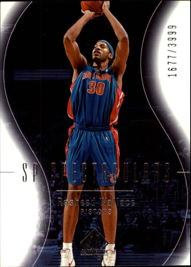 2003-04 SP Authentic #93 Rasheed Wallace SPEC