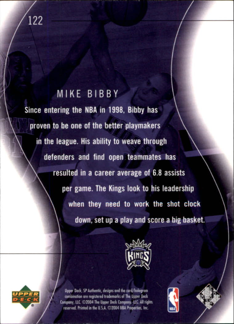 2003-04 SP Authentic #122 Mike Bibby SPEC back image