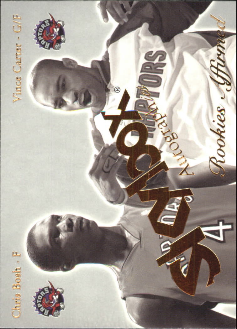 2003-04 SkyBox Autographics Rookies Affirmed #2 Chris Bosh/Vince Carter