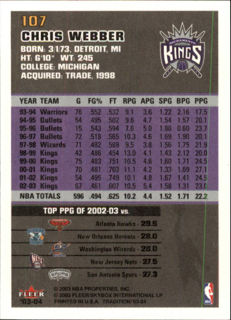 Chris webber cards (1994-2022) Kings Bullets 76ers - You Choose - Picture 203 of 258
