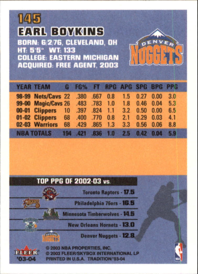 B4153- 2003-04 Fleer Tradition BK Karten + Einsätze -du Pick- 15 + Gratis US - Bild 137 von 248
