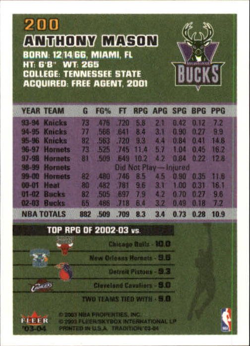 B4153- 2003-04 Fleer Tradition BK Karten + Einsätze -du Pick- 15 + Gratis US - Bild 177 von 248