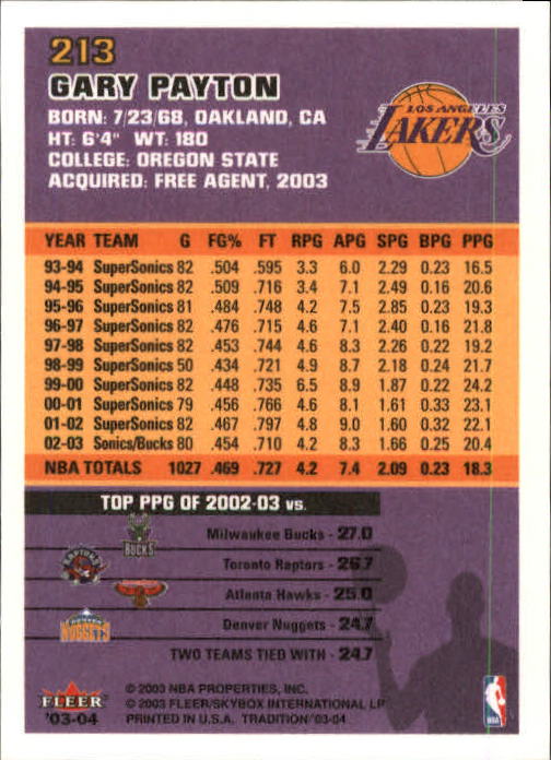 Gary Payton cards (1991-2022) Sonics Heat Lakers Bucks - You Choose - Picture 203 of 258