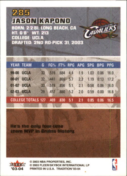 B4153- 2003-04 Fleer Tradition BK Karten + Einsätze -du Pick- 15 + Gratis US - Bild 237 von 248