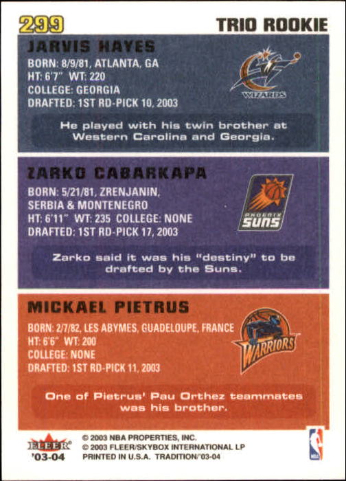 B4153- 2003-04 Fleer Tradition BK Karten + Einsätze -du Pick- 15 + Gratis US - Bild 245 von 248