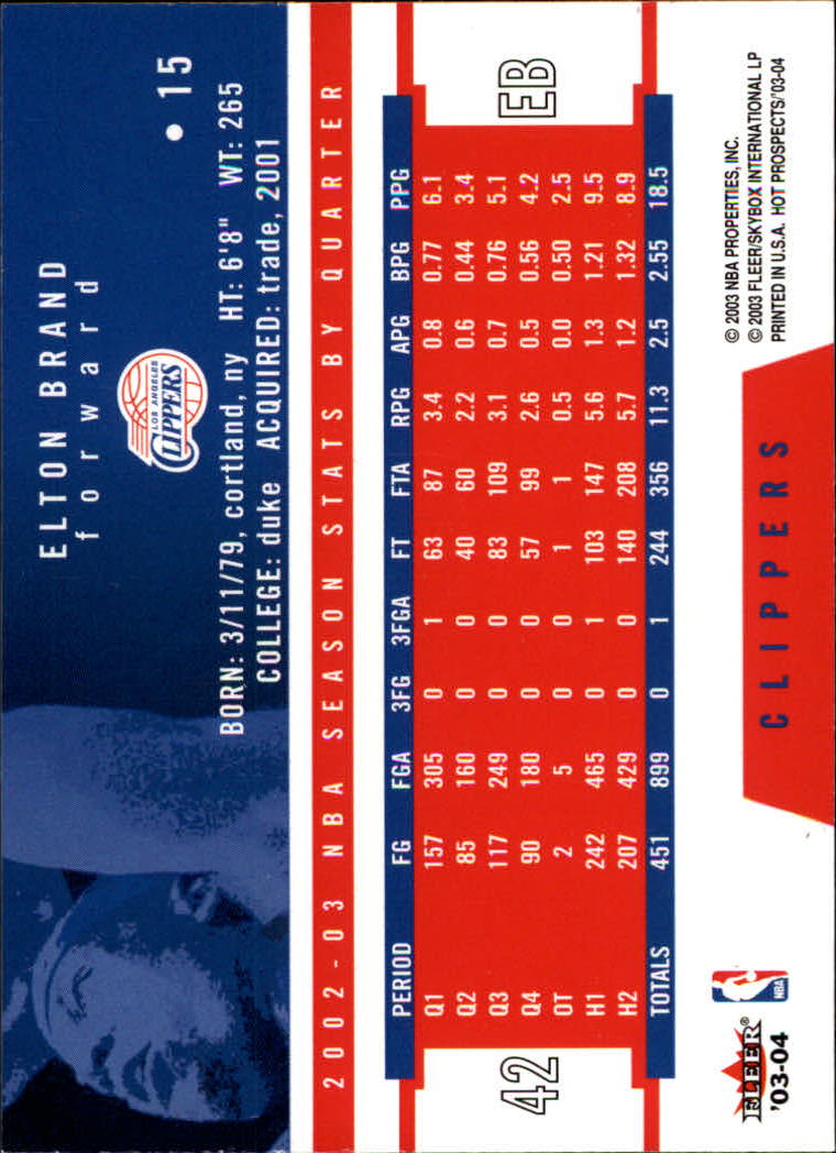 2003/2004 Hoops Hot Prospects Basketball - Picture 31 of 161
