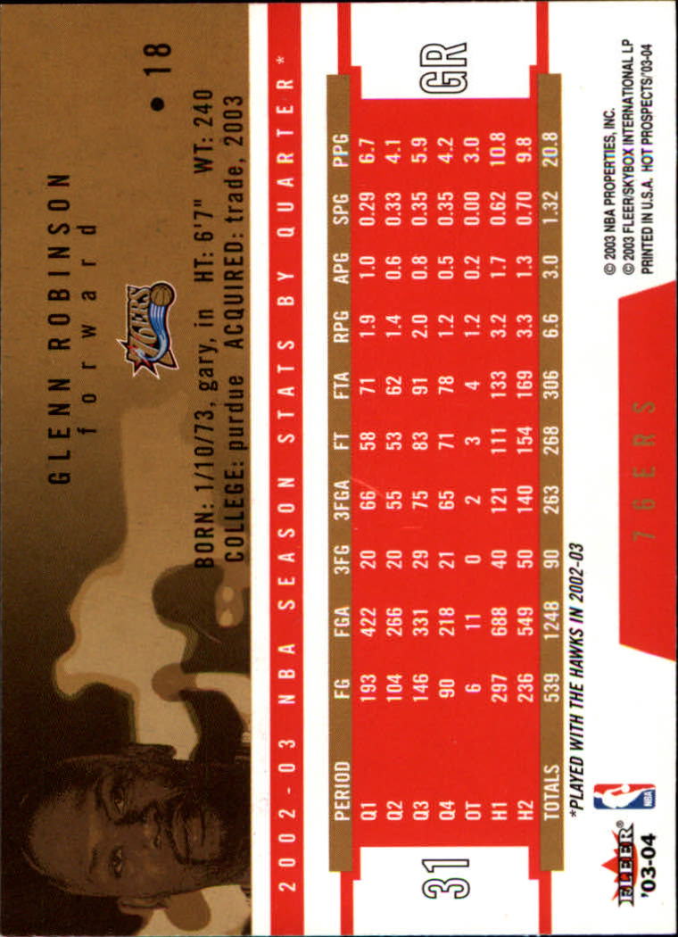 2003/2004 Hoops Hot Prospects Basketball - Picture 37 of 161