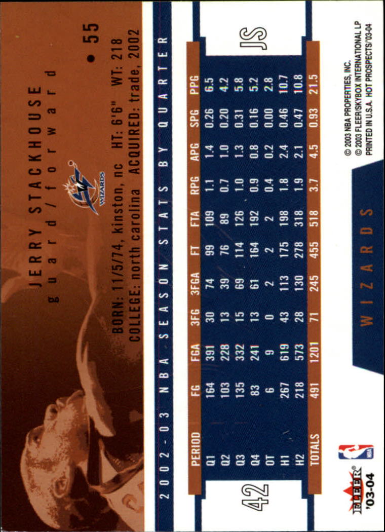 2003/2004 Hoops Hot Prospects Basketball - Picture 107 of 161