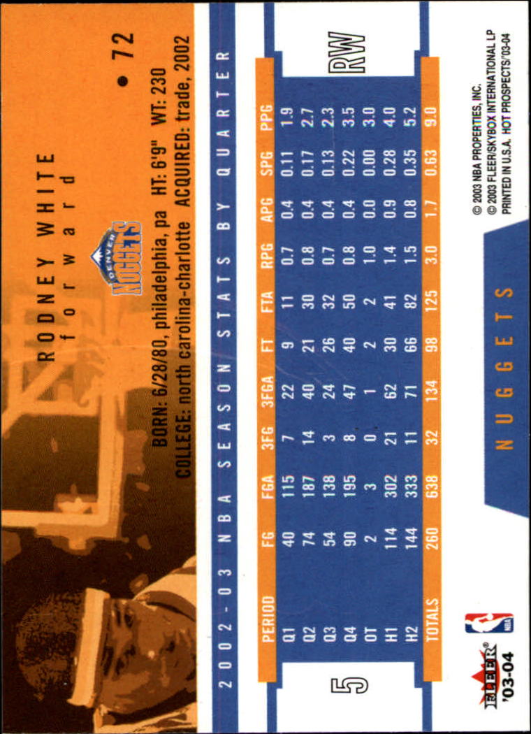 2003/2004 Hoops Hot Prospects Basketball - Picture 141 of 161
