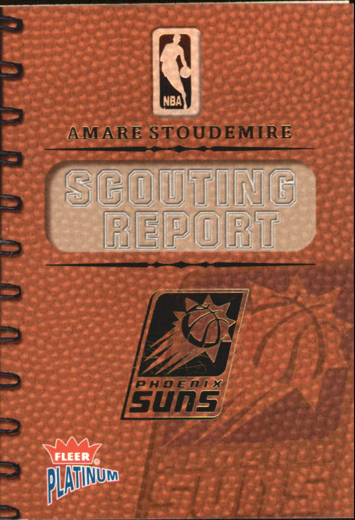 2003-04 Fleer Platinum NBA Scouting Report Jerseys #AS Amare Stoudemire
