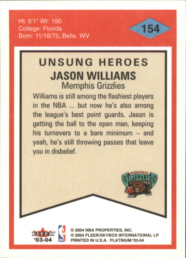 B3755- 2003-04 Fleer Platinum Bk #s 1-200 +Rookies -You Pick- 15+ FREE US SHIP - Picture 277 of 319
